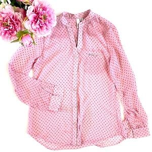 KUT FROM THE KLOTH Jasmine Camp Shirt Women's SIZE XS X-SMALL Pink Blouse Top